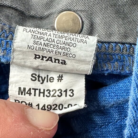 prAna Jeans Men 36 x 31 Blue Theorem Stretch Slim Fit Sapphire M4TH32313 - Picture 7 of 16